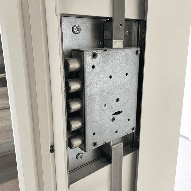 Boîtier de serrure haute sécurité sur porte blindée