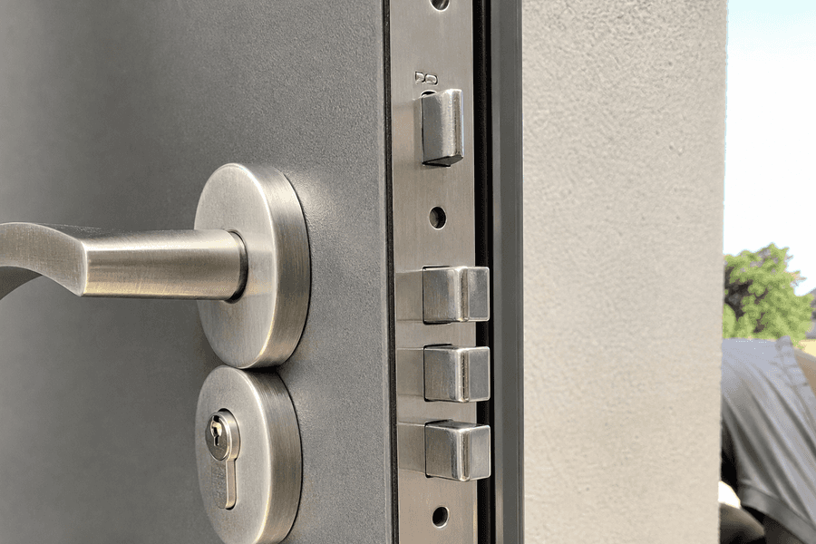 Installation d'une serrure multipoints de haute sécurité